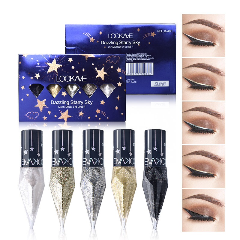 Lengthy-Lasting Liquid Eyeliner Equipment with Nice Pearlescent Eye Shadow and Diamond Shine