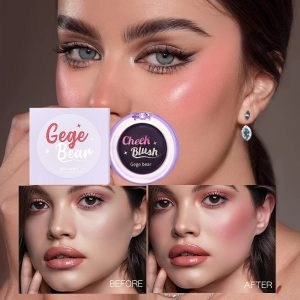 Personal Label Moisturizing Powder Blusher – Lengthy-Lasting Cream Cheek Blush in 2 Shades for Girls’s Magnificence