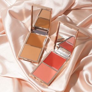 Spring 2024 Double-Take Excessive Pigment Rosy Blush Palette – Matte and Dewy End in Vibrant Orange Purple with Cream and Powder Blushes