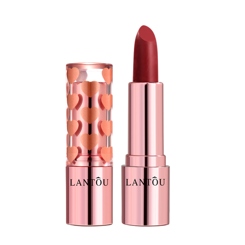 Fashionable Distinctive Coronary heart Matte Lipstick in Rose Gold – Moisturizing Waterproof Velvet Lip Shade for Customized Non-public Label Cosmetics