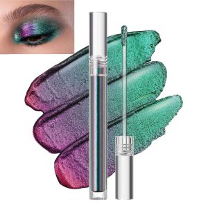 Waterproof & Lengthy-Lasting Liquid Eyeshadow with Glitter, Matte End, and Multichrome Chameleon Impact